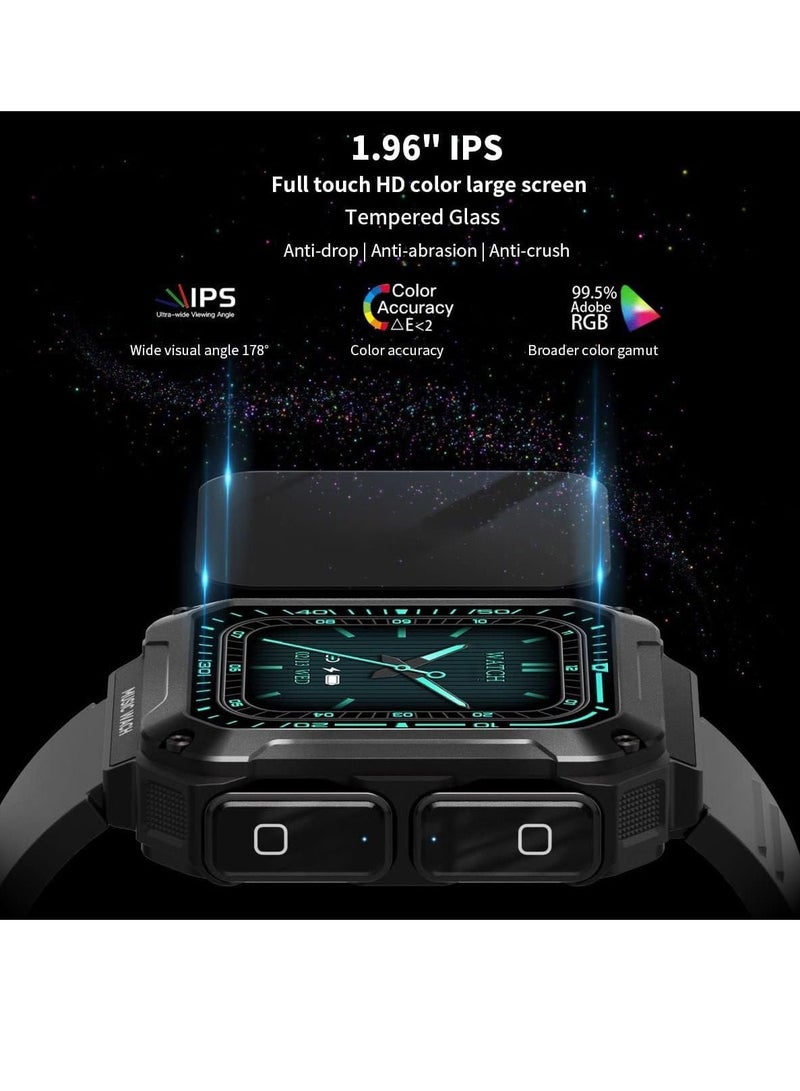 Excefore Smart Watch with Earbuds,Watch Buds Smartwatch,3 in 1 Smart Watch Buit-in 4GB Memory,1.96" Smartwatches (Call Receive/Dial), Waterproof, Recording, Sleep Monitor, Fitness Tracker for iOS Android - Image 4