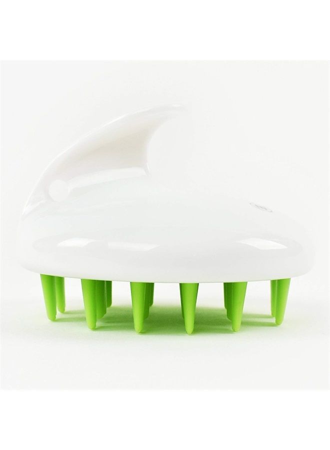 Zyllion Hair Shampoo Brush and Scalp Massager Care for Dandruff Removal, Scrubber, Hair Growth and Exfoliator with Flat and Pointed Soft Silicone Bristles for Women and Men - Green (ZMA-12-GR) - Image 5