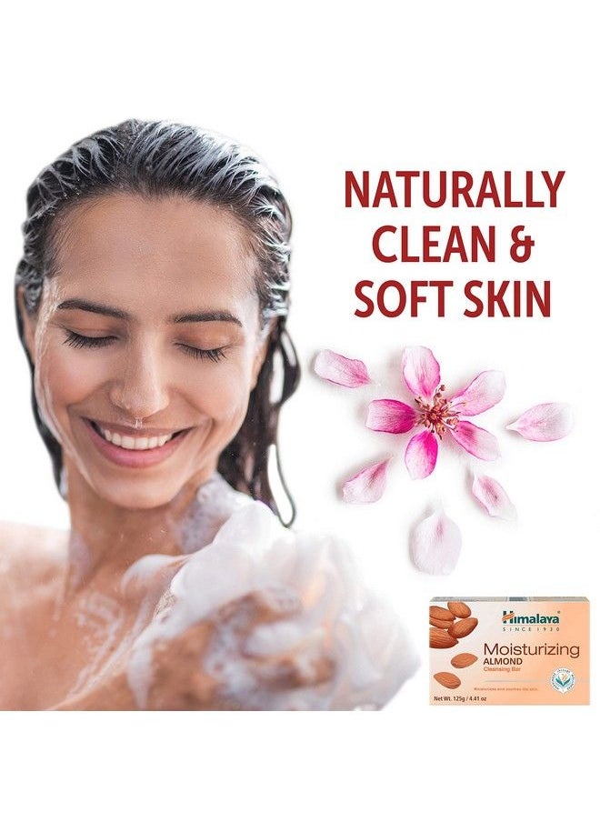 Himalaya Moisturizing Almond Cleansing Bar Face And Body Soap For Soft Skin 441 Oz 12 Pack  - Image 5