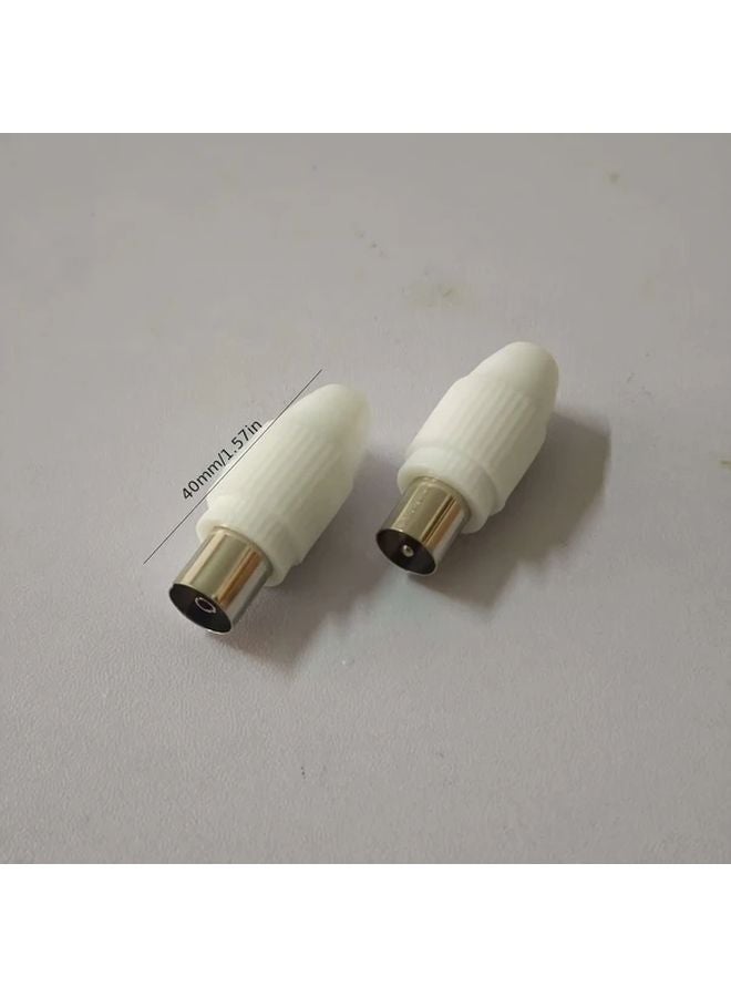 2 Female Solderless TV Antenna Plug Adapter for Audio Signal Transmission - Image 4