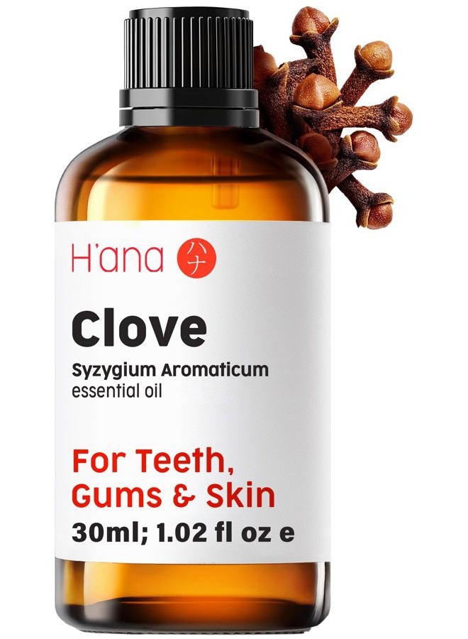 hana Clove Essential Oil - 1.02 Fl Oz - for Hair, Skin, Diffuser, Aromatherapy, DIY Candle & Soap Making - Image 1