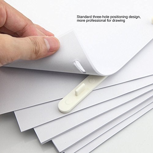 Owfeel Animation Paper Flip Book Kit with Holes Animation Positioning Paper Manga Comic Drawing 70G White Paper Drawing Paper Animation Kit for Art Color Digital Animating Work (Pack of 200 Sheet) - Image 4