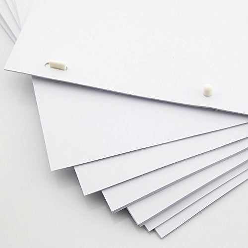 Owfeel Animation Paper Flip Book Kit with Holes Animation Positioning Paper Manga Comic Drawing 70G White Paper Drawing Paper Animation Kit for Art Color Digital Animating Work (Pack of 200 Sheet) - Image 3