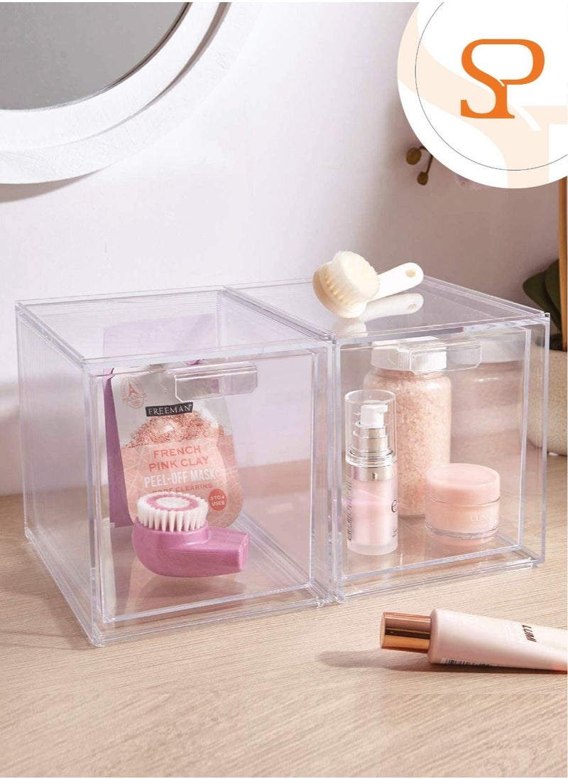 SMARTPOINTS Acrylic Transparent Cosmetic Storage Box Drawer Type Storage Box  - Image 5