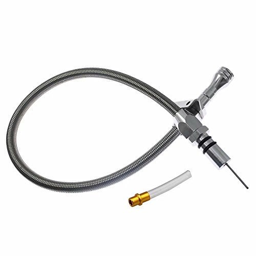 JahyShow Transmission Dipstick Stainless Braided Hose TH350 TH-400 700R4 Tranny SBC BBC Trans for Chevy GM - Image 1