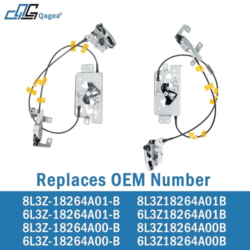 Qagea Rear Door Lock Latch & Cable - Left Driver & Right Passenger Side - Fit for 04-08 Ford F150 Extended Cab Pickup, Locking Latches Assembly Replaces# 6L3Z-18264A01-B 6L3Z-18264A00-B - Image 3