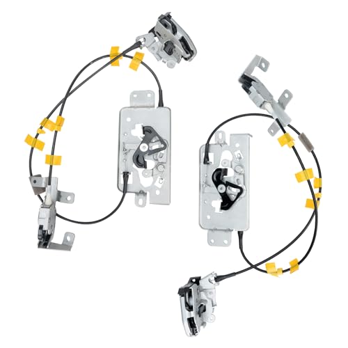 Qagea Rear Door Lock Latch & Cable - Left Driver & Right Passenger Side - Fit for 04-08 Ford F150 Extended Cab Pickup, Locking Latches Assembly Replaces# 6L3Z-18264A01-B 6L3Z-18264A00-B - Image 1