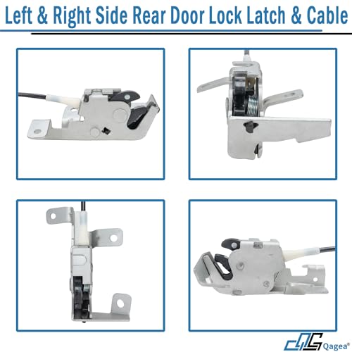 Qagea Rear Door Lock Latch & Cable - Left Driver & Right Passenger Side - Fit for 04-08 Ford F150 Extended Cab Pickup, Locking Latches Assembly Replaces# 6L3Z-18264A01-B 6L3Z-18264A00-B - Image 5