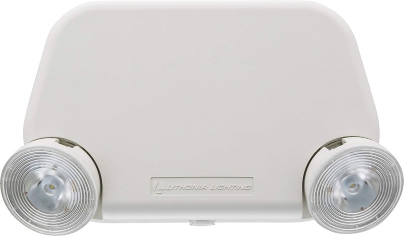 Lithonia Lighting Basics Low Profile Emergency Light LED Emergency Lights for Business Ceiling or Wall mount White Thermoplastic 120277V Dual Voltage Remote Capacity EU2L REM M12 - Image 2