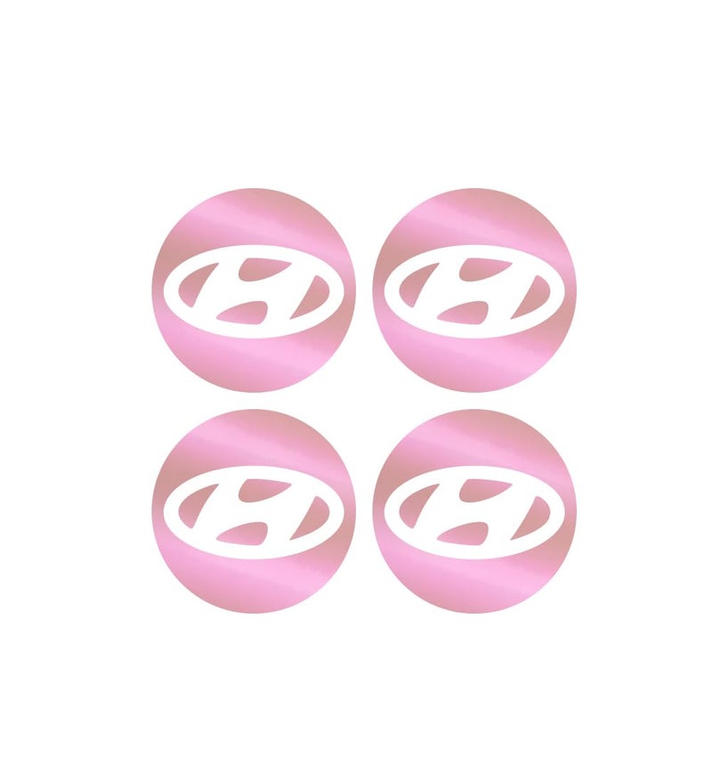 IPG Decal Made for Hyundai 2011-23 Sonata/Azera/Santa Fe (2.16" Decal - 2.31" Center Cap) Outside of Logo Outer Stickers (4 Units) (Pearl Pink) - Image 2