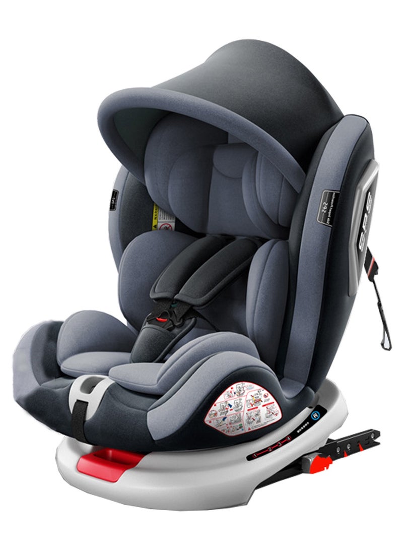 مقعد سيارة للأطفال مزود بنظام تثبيت أيزوفيكس وحزام علوي يدور بزاوية 360 درجة مناسب للفئة العمرية 0/1/2/3 حتى 12 عامًا - Image 2