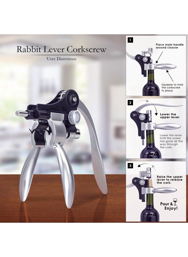 Cooko Wine Opener Set,Wine Bottle Opener Including Foil Cutter, Bottle Stopper Pourer and Extra Spiral,Wine Corkscrew Set,Gift box Opener Kit. - Image 2