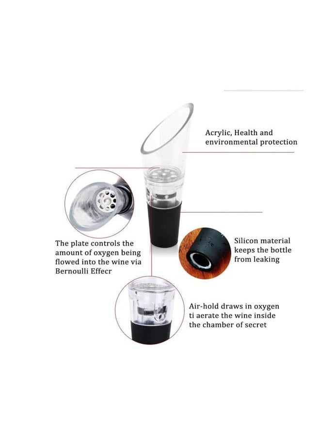 Cooko Wine Opener Set,Wine Bottle Opener Including Foil Cutter, Bottle Stopper Pourer and Extra Spiral,Wine Corkscrew Set,Gift box Opener Kit. - Image 5