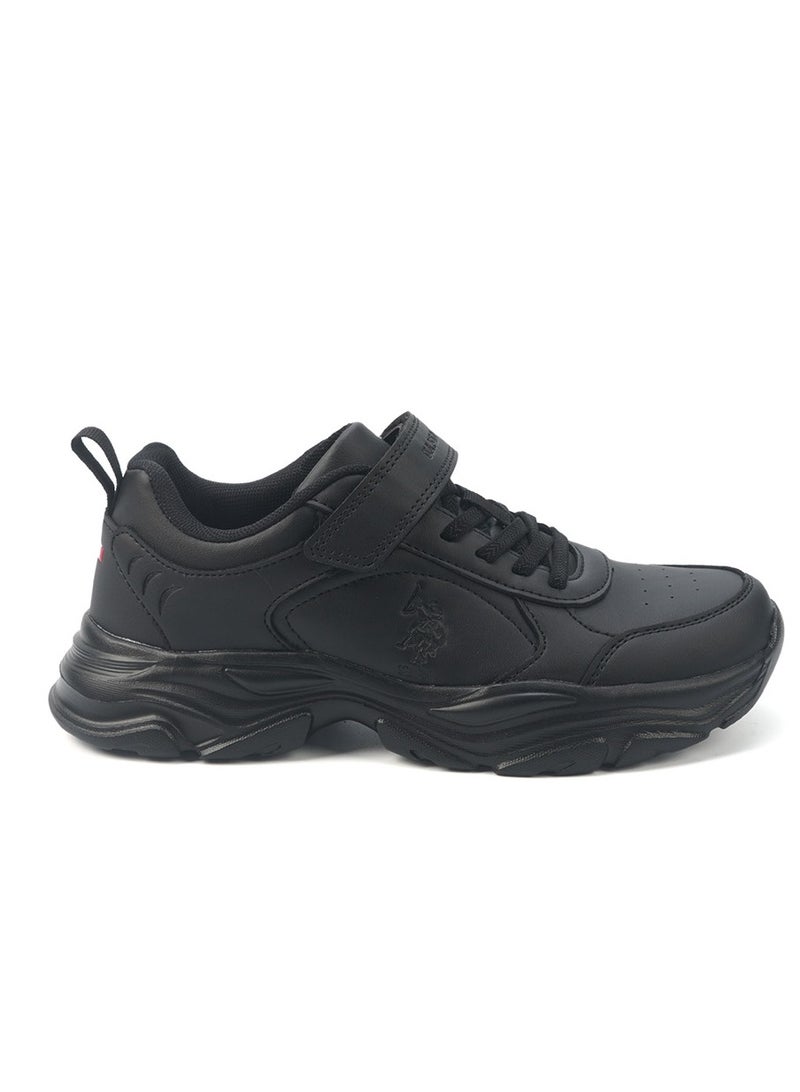 U.S. Polo Assn. Kids Black Velcro Strap Sneakers – Easy-On, Day Fun for Little Explorers!  - Image 1