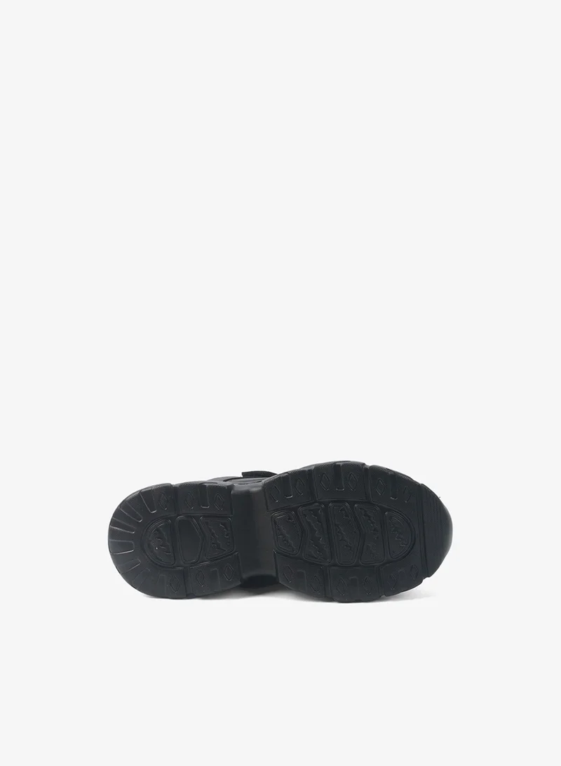 U.S. Polo Assn. black Kids' Black Velcro Strap Sneakers Shoes - Easy-On, Day Fun for Little Explorers!  | Best Price UAE