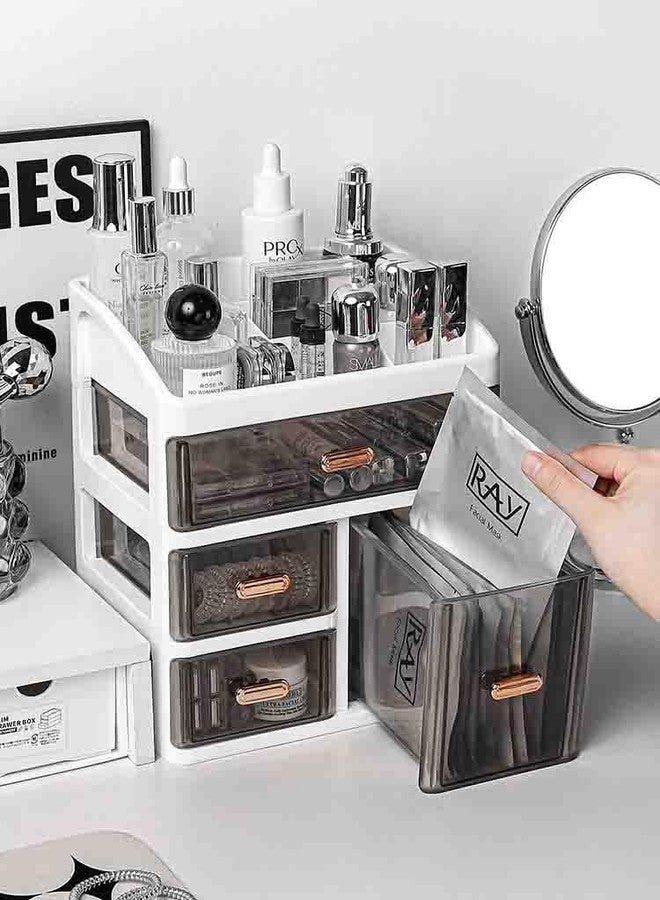 Zollyss Makeup Organisers | Bathroom Cosmetic Beauty Organizer with 3 Layers, Easy Access Makeup Brush Storage, Dust-Free Tabletop Organiser, Space-Saving 27.5cm x 23.5cm x 17cm - Image 5