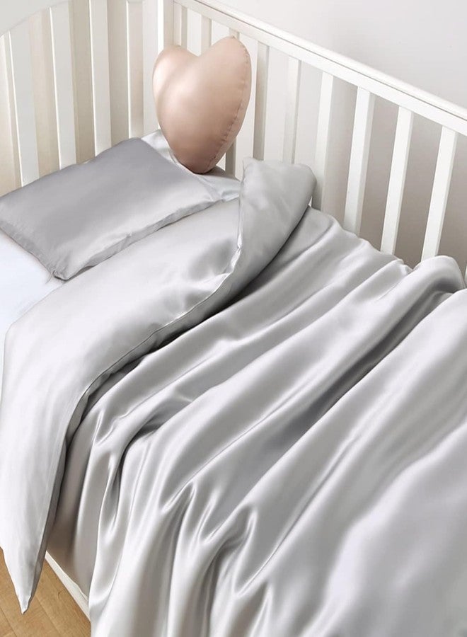 ROSEWARD 100% 22 Momme Mulberry Silk Travel Pillow - 10"x13" Mini Nap Pillow with Organic Cotton Fill & Silk Pillowcase, Hypoallergenic, Made in USA - Soft, Compact & Luxurious (Gray) - Image 3