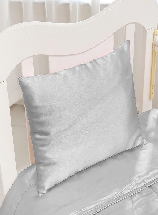 ROSEWARD 100% 22 Momme Mulberry Silk Travel Pillow - 10"x13" Mini Nap Pillow with Organic Cotton Fill & Silk Pillowcase, Hypoallergenic, Made in USA - Soft, Compact & Luxurious (Gray) - Image 5