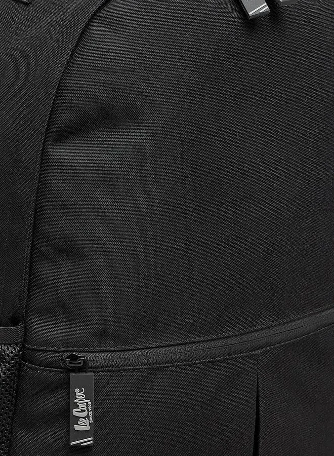 Lee Cooper BLACK Solid Backpack For Boys 13+ Years With Padded Shoulder Strap for Men | Best Price UAE