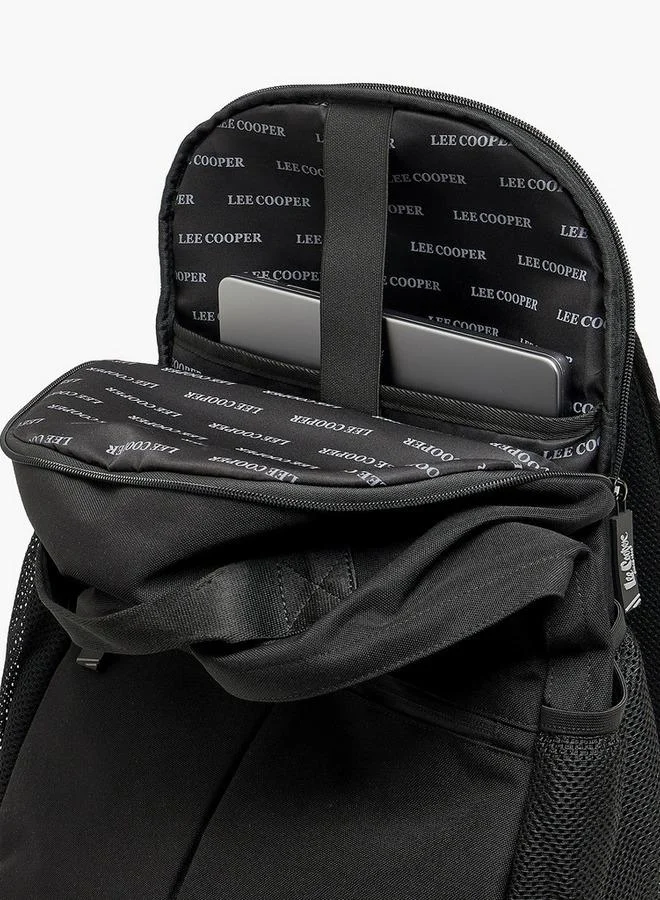 Lee Cooper BLACK Solid Backpack For Boys 13+ Years With Padded Shoulder Strap for Men | Best Price UAE