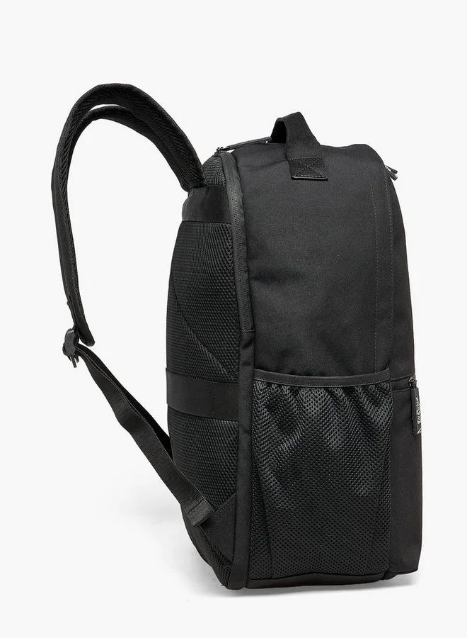 Lee Cooper BLACK Solid Backpack For Boys 13+ Years With Padded Shoulder Strap for Men | Best Price UAE