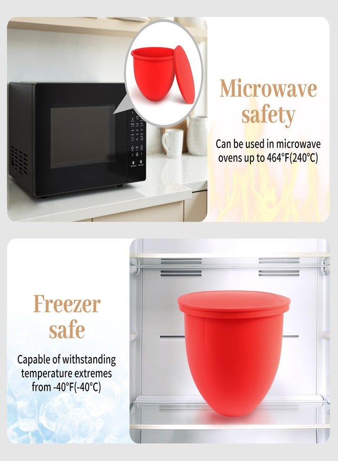XINBOOGQ 5QT Silicone Mixing Bowls with Lids (3 pack) Compatible with 5QT KitchenAid Mixer, Shatterproof, leak-proof design, Non-slip base, Easy-to-clean food storage bowls, Food-grade silicone - Image 5