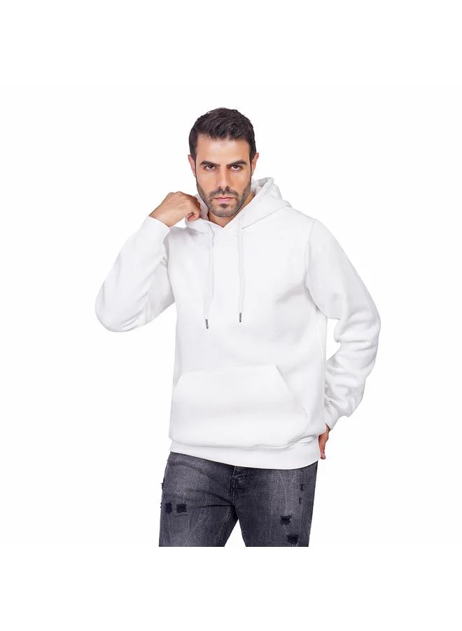 كوب سويت شيرت رجالي بغطاء رأس سادة بأكمام طويلة