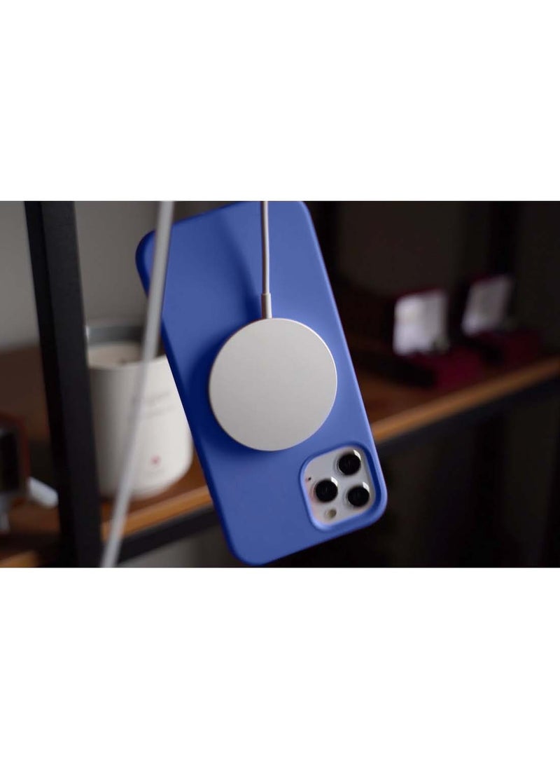 Wtech - Apple iPhone 16 Pro 2024 Premium Soft Liquid Silicone Case Cover - Blue - Image 1