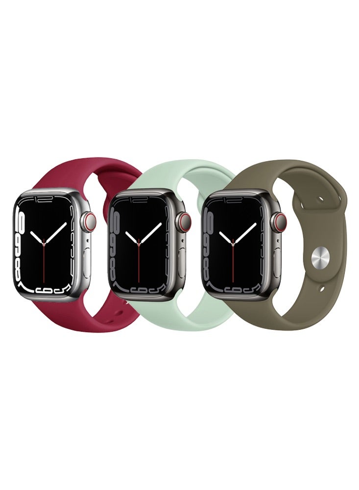 Perfii 3pcs Apple Watch Strap 42/41/40/38mm Replacement for Apple Watch Series 10/9/8/7/6/5/4/SE - Image 1