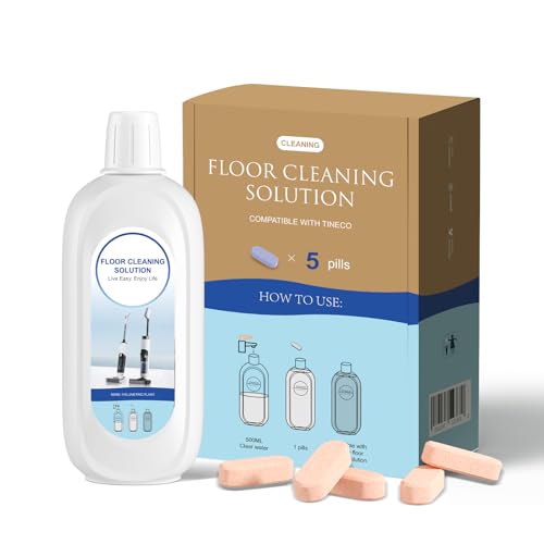 Nukisa 5 Bottles Compatible with Tineco Cleaning Solution Pet 500ml Per Bottle Orange Scents Floor Cleaner Compatible with All Robot Vacuums with Mopping and Cordless Wet/Dry Vacuum (Orange Scents) - Image 1