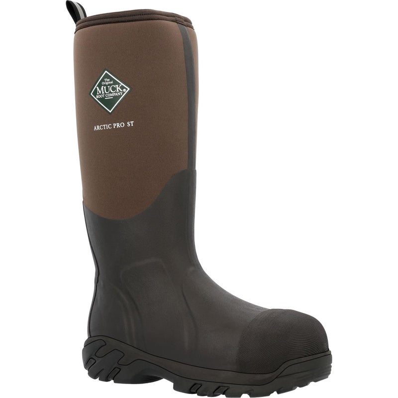 Muck Boot Mens Arctic Pro ST Knee High Boot Brown Steel Toe 10 M US