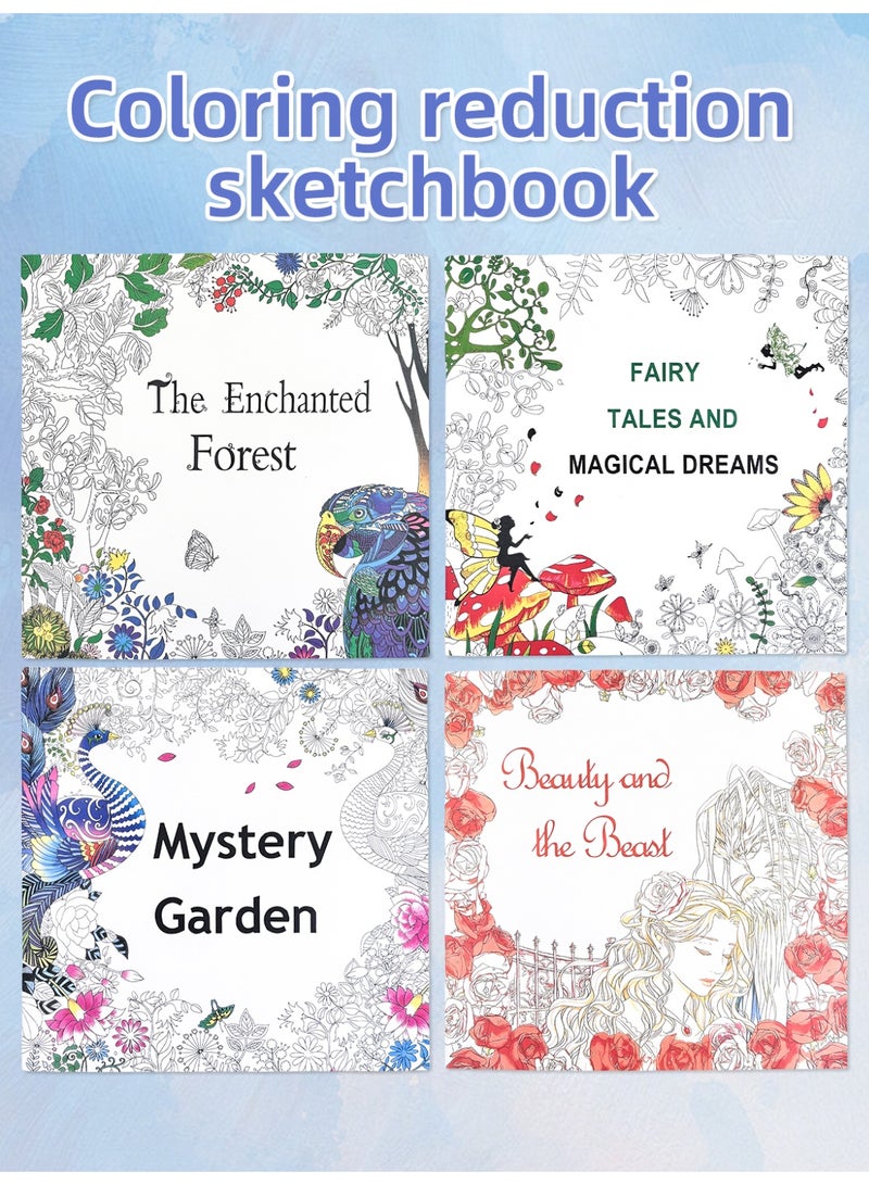 The stress relief coloring book, which can be filled with different patterns, is a coloring book for adults to relax, relieve stress and relieve anxiety. - Image 2