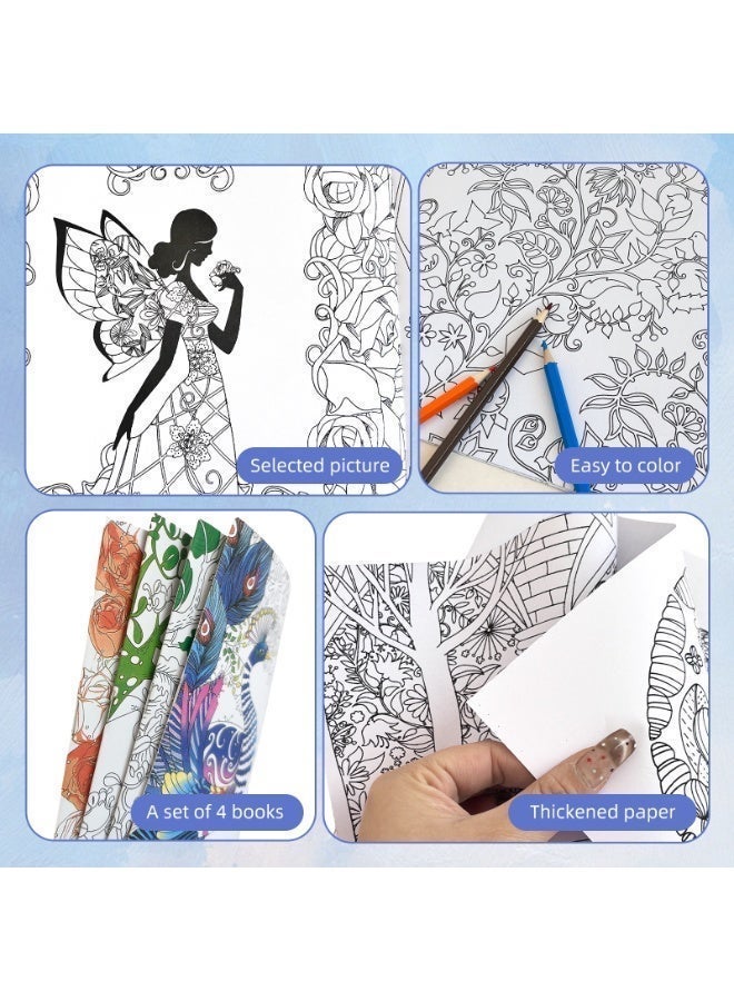 The stress relief coloring book, which can be filled with different patterns, is a coloring book for adults to relax, relieve stress and relieve anxiety. - Image 3