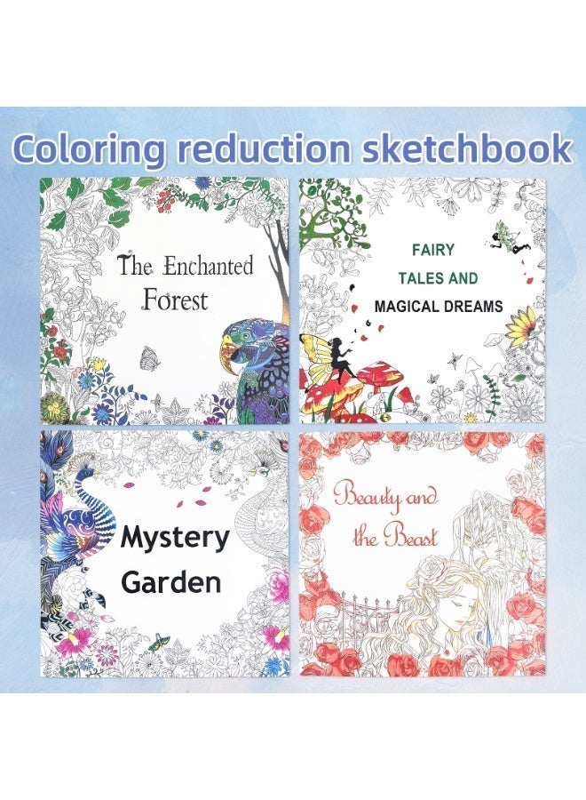 The stress relief coloring book, which can be filled with different patterns, is a coloring book for adults to relax, relieve stress and relieve anxiety. - Image 1