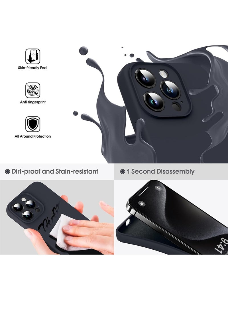 WRISTWISE Case Cover for iPhone 15 Pro - [Camera All-Round Protection] [Soft Microfiber Lining Anti-Scratch] Shockproof Phone Case Cover, Black - Image 3