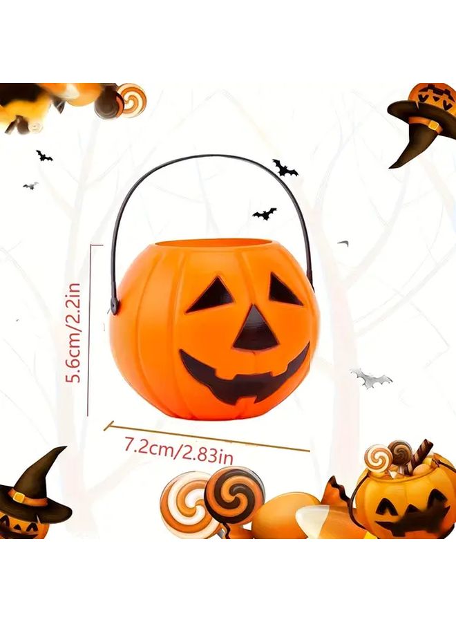5 Pcs Halloween Pumpkin Bucket Portable Decorative Basket Party Supplies - Image 2