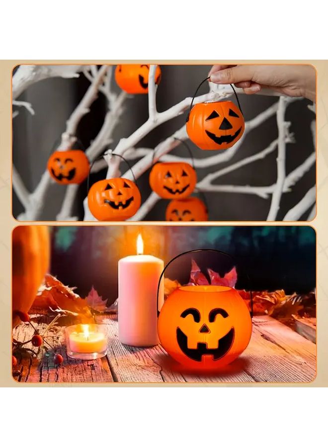 5 Pcs Halloween Pumpkin Bucket Portable Decorative Basket Party Supplies - Image 1