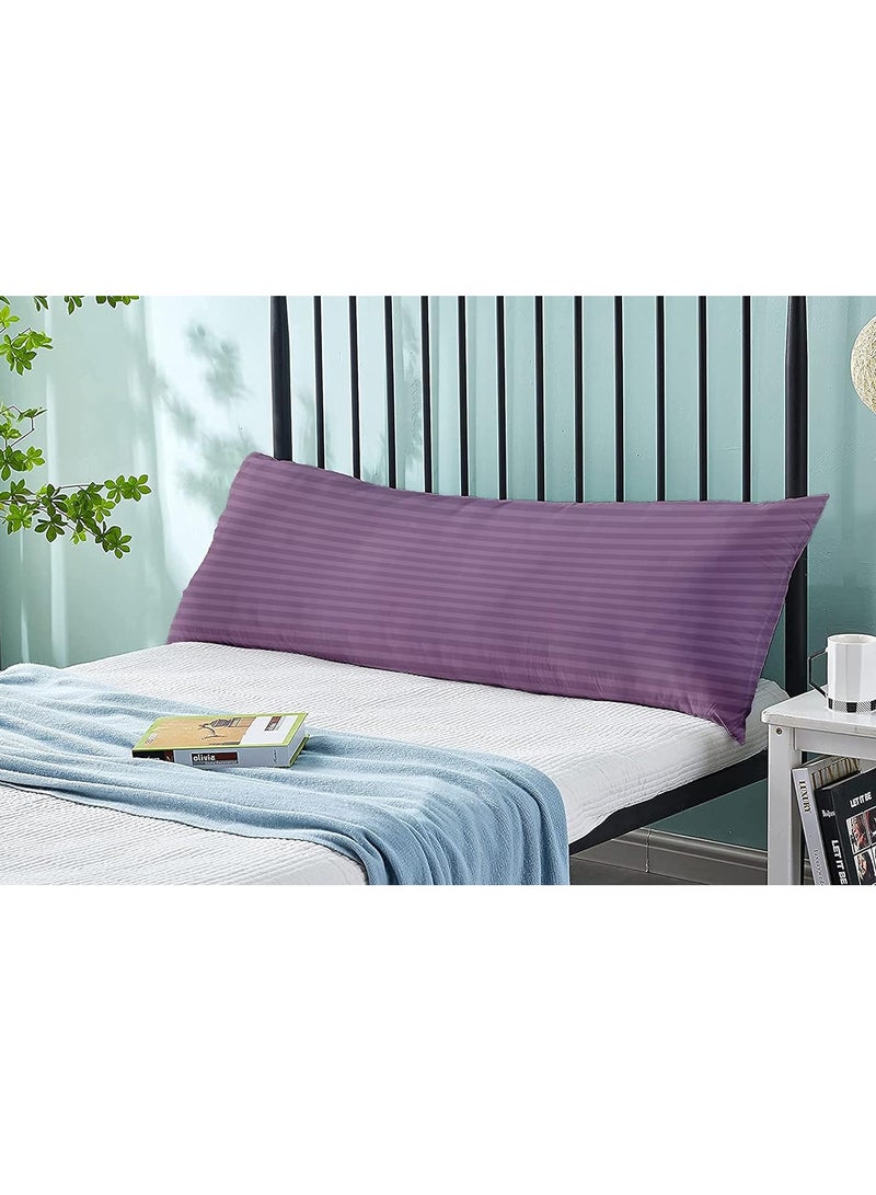 DubaiGallery Long Body Pillow 1pc, Fabric: 100% Polyester 85 GSM Microfiber 1 cm Stripe Super Soft, Filling: 1300 gm Hollow Fiber Comfort Size: 45 x 120 cm  - Image 3