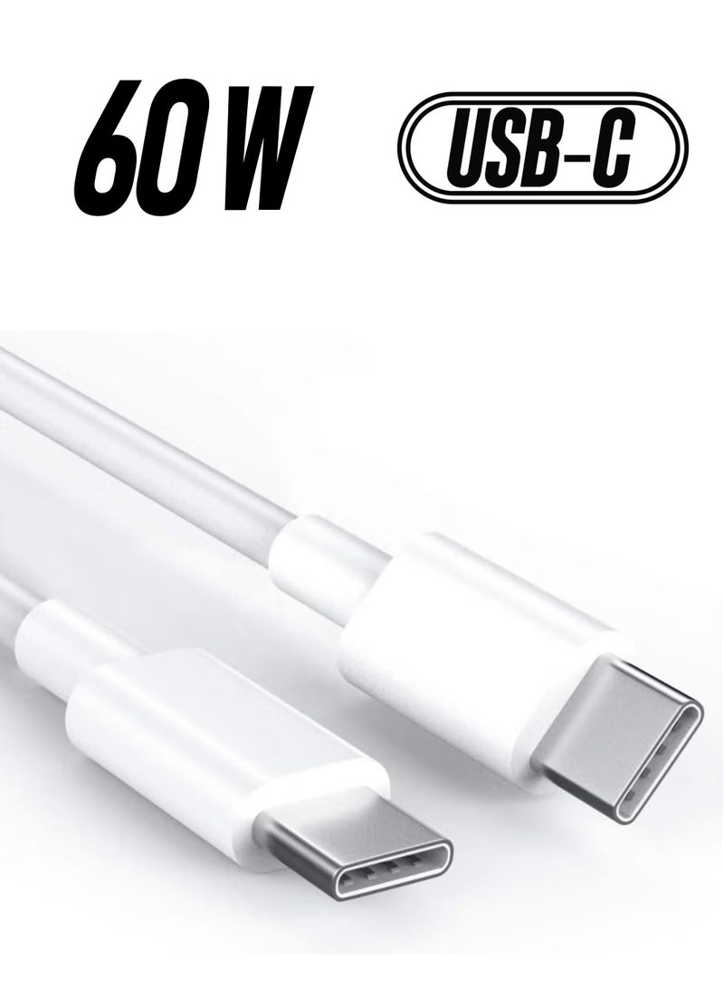 JAJEEK USB-C Cable 60W, USB-C to USB-C Charging Cable – Fast 60W Power Delivery, Compatible with iPhone 15, MacBook Pro 2020, iPad Pro 2020, Nintendo Switch, Samsung Galaxy S20 Plus, Pixel & More - Image 1