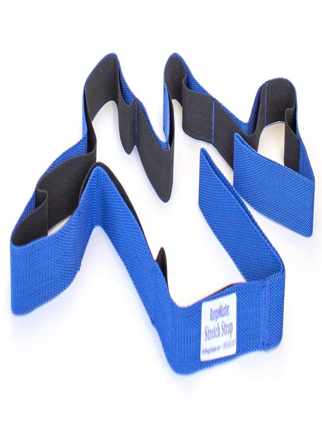 RangeMaster Stretch Strap, Multi-loop Strap with Exercise Guide for Physical Therapy, Yoga, Flexibility (Blue) - Image 1