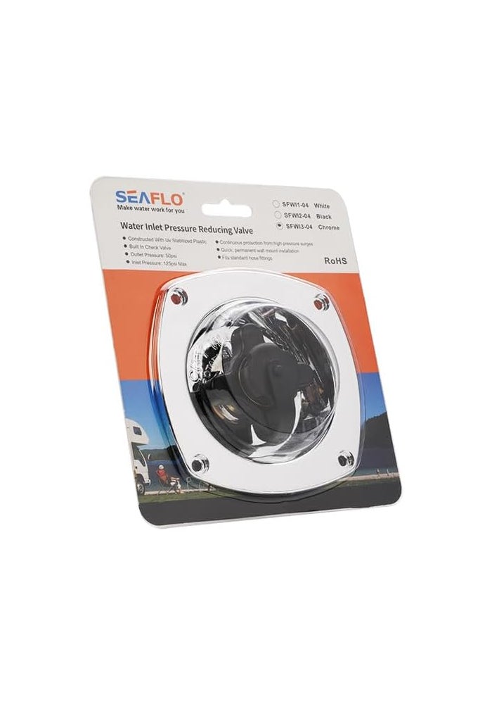 SEAFLO Wall Mount Pressure Regulated Water Inlet - Chrome - Image 3
