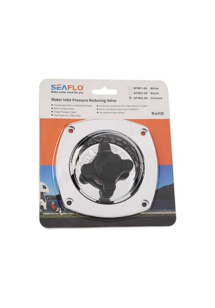SEAFLO Wall Mount Pressure Regulated Water Inlet - Chrome - Image 5