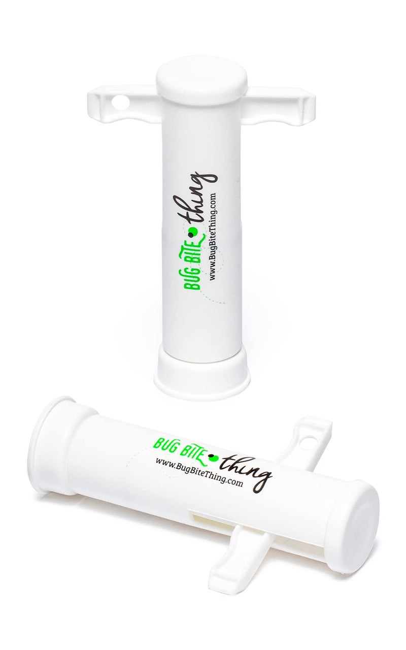 BUG BITE THING Suction Tool - Bug Bites and Bee/Wasp Stings, Natural Insect Bite Relief - White 2-Pack - Image 1