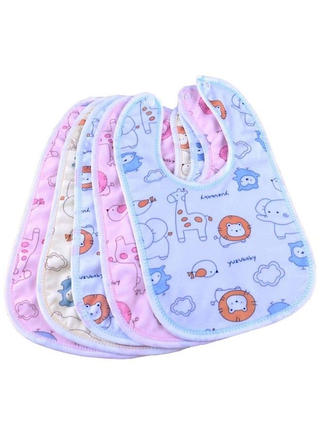 Brandonn Fashions Newborn Double Layered Waterproof Button Bibs Multicolor - Image 2