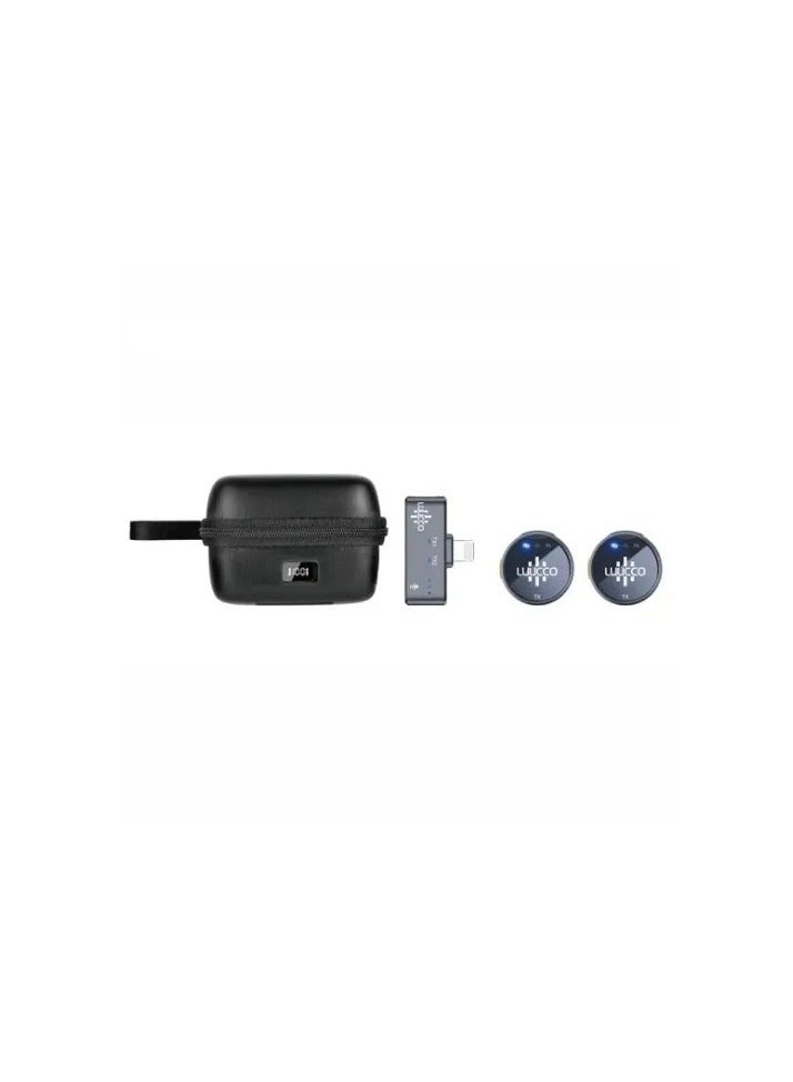 LUUCCO AirWave K2 Dual-Channel Wireless Lavalier Mic (Lighting) - Image 1
