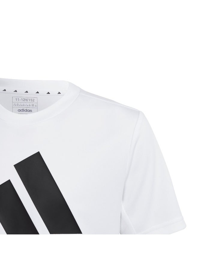 Adidas adidas U Tr-Es Logo T White Training T-Shirts 5-6Y  - Image 4