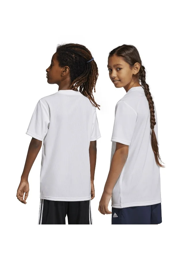 Adidas U Tr-Es Logo T White Training T-Shirts 5-6Y