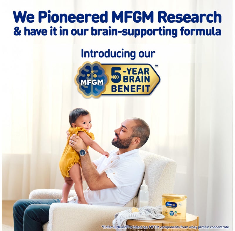 Enfamil NeuroPro Baby Formula, MFGM* 5-Year Benefit, Expert-Recommended Brain-Building Omega-3 DHA, Exclusive Immune Supporting HuMO6 Blend, Infant Formula Powder, Baby Milk, 28.3 Oz - Image 2