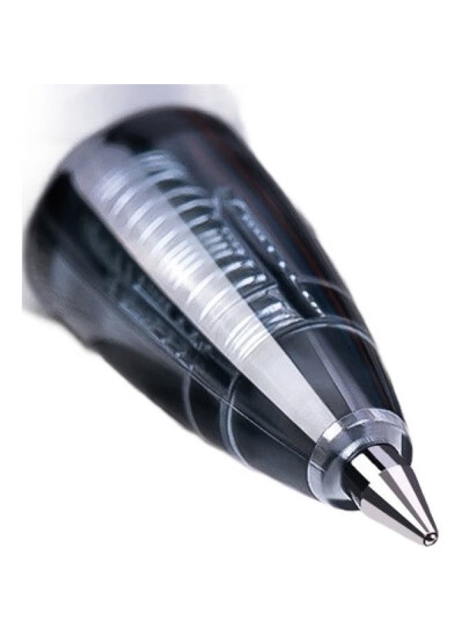 Deli Smooth S08 Retractable Office Gel Pen, 0.5Mm Bullet Tip, 12 Pens/Box, 9 Black 2 Red 1 Blue, 33698 - Image 3