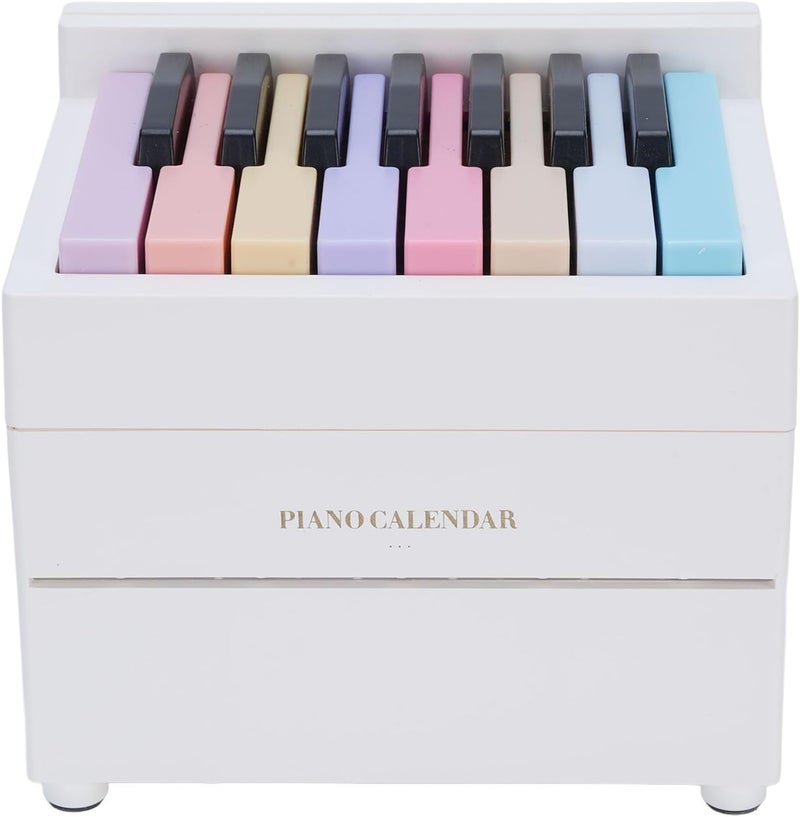 Vikye Playable Piano Calendar 2025 Wireless Bluetooth Calendar Gift with 27 Cards Ideal Birthday Present for Music Enthusiasts (White) - Image 1